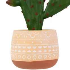 Northlight Real Touch™ Artificial Green And Red Potted Floral Cactus 9.5" -Artificial Plant Store GUEST 70289401 b633 4264 b291 50950ab15d6e