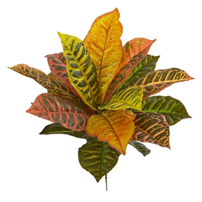 Nearly Natural 17-in Garden Croton Artificial Plant (Real Touch) (Set Of 6) 3 Nearly Natural 17-in Garden Croton Artificial Plant (Real Touch) (Set Of 6)