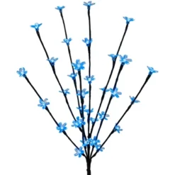 Northlight Set Of 3 Pre-Lit Cherry Blossom Artificial Tree Branches 2.5' - Blue LED Lights -Artificial Plant Store GUEST 7332191c 182d 45e7 93a6 60cfd97fe59e