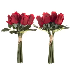 Artificial Rose Bud Bundles ? 24PC Real Touch Fake 11.5-Inch Flowers With Stems For Home Décor, Wedding, Or Bridal/Baby Showers By Pure Garden (Red) 14 Artificial Rose Bud Bundles ? 24PC Real Touch Fake 11.5-Inch Flowers With Stems For Home Décor, Wedding, Or Bridal/Baby Showers By Pure Garden (Red) -Artificial Plant Store GUEST 7538bb87 255e 4a5e 8f44 c5217950add8