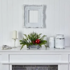 Nearly Natural 18-in Holiday Winter Cedar Pine Artificial Table Christmas Arrangement With Ornaments, Home Décor 11 Nearly Natural 18-in Holiday Winter Cedar Pine Artificial Table Christmas Arrangement With Ornaments, Home Décor -Artificial Plant Store GUEST 756cc2d0 85ee 4148 868d 77d37c903c08