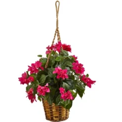 Nearly Natural Bougainvillea Flowering Artificial Plant In Hanging Basket -Artificial Plant Store GUEST 76bd1ad5 7120 46dc 9f62 409913b93d65
