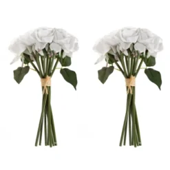 Artificial Open Rose Bundles ? 18PC Real Touch Fake 11.5-Inch Flowers With Stems For Home Décor, Wedding Or Bridal/Baby Showers By Pure Garden (White) 14 Artificial Open Rose Bundles ? 18PC Real Touch Fake 11.5-Inch Flowers With Stems For Home Décor, Wedding Or Bridal/Baby Showers By Pure Garden (White) -Artificial Plant Store GUEST 770d2aac 8ab8 4966 aab7 065ec3ed2c80