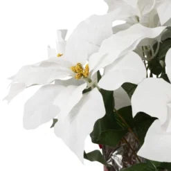Northlight 26" White Artificial Christmas Poinsettia In Red Wrapped Base 11 Northlight 26" White Artificial Christmas Poinsettia In Red Wrapped Base -Artificial Plant Store GUEST 791c6bc2 8459 4777 adc0 ecadaa968078