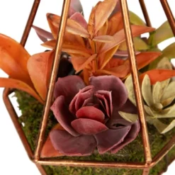 Northlight 9" Succulent Artificial Arrangement In Copper Wire Terrarium - Green/Brown 16 Northlight 9" Succulent Artificial Arrangement In Copper Wire Terrarium - Green/Brown -Artificial Plant Store GUEST 7bb2734d 7317 40dc a680 98ff79acf2bf