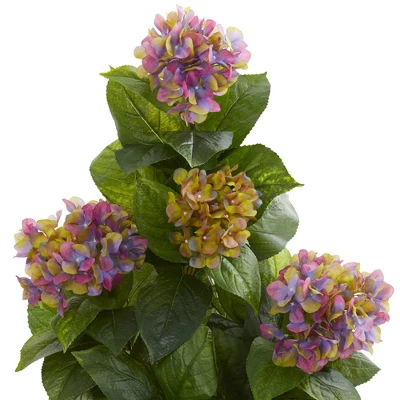 45" X 17" Artificial Hydrangea Plant In Pot Purple - Nearly Natural 3 45" X 17" Artificial Hydrangea Plant In Pot Purple - Nearly Natural