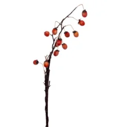 Vickerman 34.5" Orange Artificial Dried Persimmon Spray, 2 Per Bag.