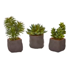 Nearly Natural Mixed Succulent Trio Artificial Plant (Set Of 3) 9 Nearly Natural Mixed Succulent Trio Artificial Plant (Set Of 3) -Artificial Plant Store GUEST 7e60ba0e ad7c 4138 a922 bbb227dc08f7