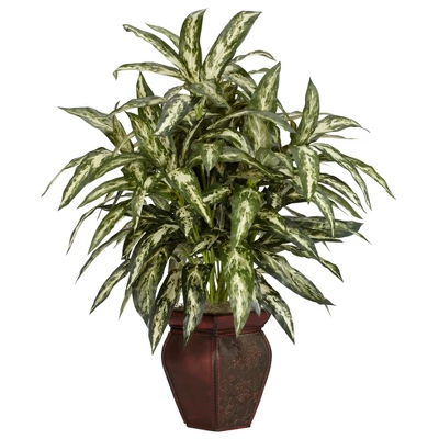 Nearly Natural Aglaonema With Decorative Vase Artificial Plant 3 Nearly Natural Aglaonema With Decorative Vase Artificial Plant
