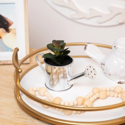 Northlight Atlantis Artificial Succulent Plant In Watering Can - 6" 3 Northlight Atlantis Artificial Succulent Plant In Watering Can - 6"