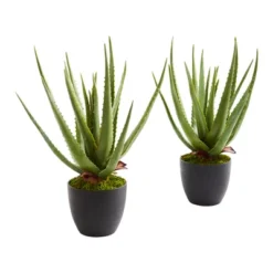 Nearly Natural Aloe Artificial Plant (Set Of 2) -Artificial Plant Store GUEST 7f535bc3 463b 460e bcda a49b7f5125f2