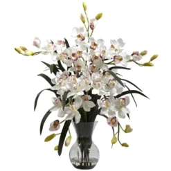 Nearly Natural Large Cymbidium With Vase Arrangement, White 7 Nearly Natural Large Cymbidium With Vase Arrangement, White -Artificial Plant Store GUEST 8091f8ab a075 41f0 8476 9001ddd3c362