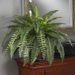 Nearly Natural Boston Fern With Wicker Basket Artificial Plant 8 Nearly Natural Boston Fern With Wicker Basket Artificial Plant -Artificial Plant Store GUEST 81020e5c 9d4c 408d 9a1d d054be9767f2