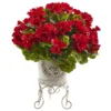 Geranium Artificial Plant With Metal Planter Red - Nearly Natural 2 Geranium Artificial Plant With Metal Planter Red - Nearly Natural -Artificial Plant Store GUEST 83de76f0 7b44 4159 8bf4 7ba6445b1138