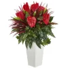 Nearly Natural 33-in Mixed Anthurium Artificial Plant In White Tower Vase" 1 Nearly Natural 33-in Mixed Anthurium Artificial Plant In White Tower Vase" -Artificial Plant Store GUEST 84a1d6ce a7d7 4995 8dae b4d01fe63499