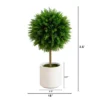 Nearly Natural 2.5-ft UV Resistant Artificial Cedar Ball Topiary Tree In White Decorative Planter (Indoor/Outdoor) 2 Nearly Natural 2.5-ft UV Resistant Artificial Cedar Ball Topiary Tree In White Decorative Planter (Indoor/Outdoor) -Artificial Plant Store GUEST 8541e2ce d191 43d3 80a0 9e856f9a7802