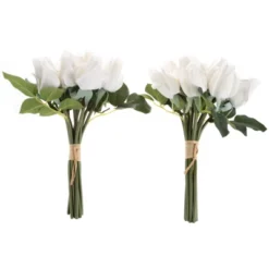 Rose Artificial Flowers - 24Pc Real Touch 11.5-Inch Fake Flower Set With Stems For Home Décor, Wedding, Or Bridal/Baby Showers By Pure Garden (White) 8 Rose Artificial Flowers - 24Pc Real Touch 11.5-Inch Fake Flower Set With Stems For Home Décor, Wedding, Or Bridal/Baby Showers By Pure Garden (White) -Artificial Plant Store GUEST 85fa89bf 3444 4555 9965 d1b8b20f01d1