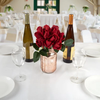 Artificial Rose Bud Bundles ? 24PC Real Touch Fake 11.5-Inch Flowers With Stems For Home Décor, Wedding, Or Bridal/Baby Showers By Pure Garden (Red) 5 Artificial Rose Bud Bundles ? 24PC Real Touch Fake 11.5-Inch Flowers With Stems For Home Décor, Wedding, Or Bridal/Baby Showers By Pure Garden (Red) - Image 3