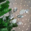 Northlight 28" Platinum Silver And Icy Glitter Leaves Christmas Spray -Artificial Plant Store GUEST 8e4d19d2 bb81 4f92 8c75 7ebcf3c11513