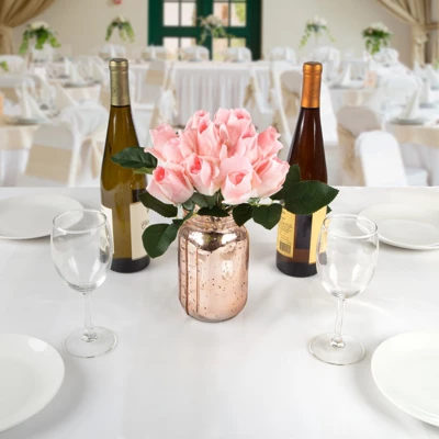 Artificial Rose Bud Bundles ? 24PC Real Touch Fake 11.5-Inch Flowers With Stems For Home Décor, Wedding, Or Bridal/Baby Showers By Pure Garden (Pink) 5 Artificial Rose Bud Bundles ? 24PC Real Touch Fake 11.5-Inch Flowers With Stems For Home Décor, Wedding, Or Bridal/Baby Showers By Pure Garden (Pink) - Image 3