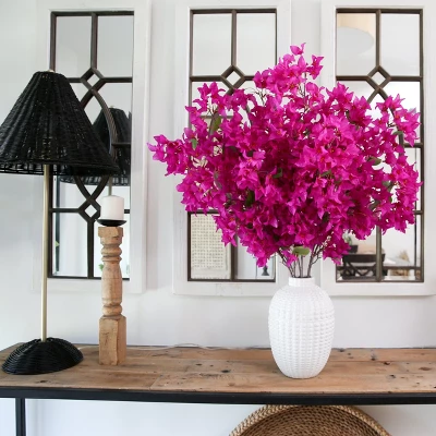 Nearly Natural 40-in Artificial Purple Bougainvillea Arrangement With Vase 6 Nearly Natural 40-in Artificial Purple Bougainvillea Arrangement With Vase - Image 4