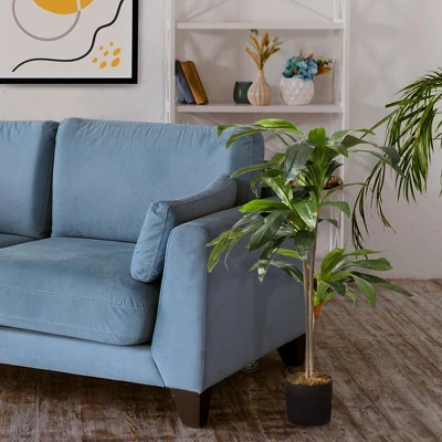 Forever Leaf 48" Artificial Dracaena Plant In Black Pot, Indoor Artificial Plant For Home Decor 3 Forever Leaf 48" Artificial Dracaena Plant In Black Pot, Indoor Artificial Plant For Home Decor