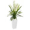 Nearly Natural 4.5-ft Cymbidium Orchid Artificial Plant In White Tower Planter 1 Nearly Natural 4.5-ft Cymbidium Orchid Artificial Plant In White Tower Planter -Artificial Plant Store GUEST 9b4bf407 41a8 4f4d a6ee 1ef39b48925b