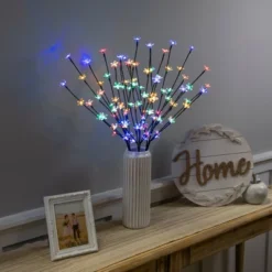 Northlight Set Of 3 Pre-Lit Cherry Blossom Artificial Tree Branches 2.5' - Multicolor LED Lights