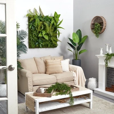 Nearly Natural 40-in X 40-in Forest Artificial Living Wall 5 Nearly Natural 40-in X 40-in Forest Artificial Living Wall - Image 3