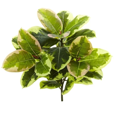 Nearly Natural 23-in Rubber Leaf Artificial Plant (Real Touch) (Set Of 3) 4 Nearly Natural 23-in Rubber Leaf Artificial Plant (Real Touch) (Set Of 3) - Image 2