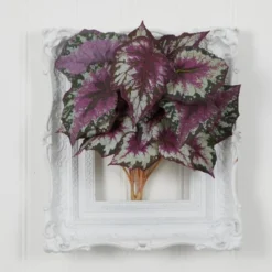 Nearly Natural Wax Begonia Bush (Set Of 6)