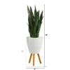 Nearly Natural 4-ft Artificial Sansevieria Snake Plant In White Planter With Stand 2 Nearly Natural 4-ft Artificial Sansevieria Snake Plant In White Planter With Stand -Artificial Plant Store GUEST a53786bf 1212 41ae 9a65 01820d1f3909