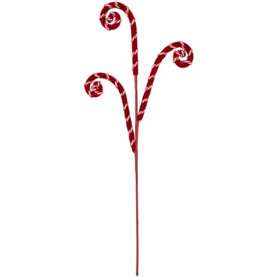 Northlight 27" Red And White Candy Cane Curls Christmas Spray 6 Northlight 27" Red And White Candy Cane Curls Christmas Spray - Image 4