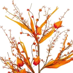 Vickerman Orange Fall Artificial Lantern, Berry, And Husk Spray, 2/bag