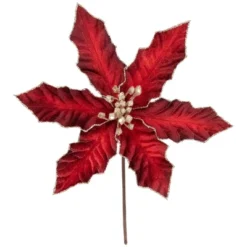 Northlight 8" Glittered Burgundy Velvet Poinsettia Floral Christmas Pick Spray 11 Northlight 8" Glittered Burgundy Velvet Poinsettia Floral Christmas Pick Spray -Artificial Plant Store GUEST aa1c4877 aa52 443f bed4 ac5a2f5c0a34