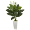 Nearly Natural 51-in Spathiphyllum Artificial Plant In White Tower Planter 2 Nearly Natural 51-in Spathiphyllum Artificial Plant In White Tower Planter -Artificial Plant Store GUEST ab5d2cab d161 4dfe 8771 3d977945f99e
