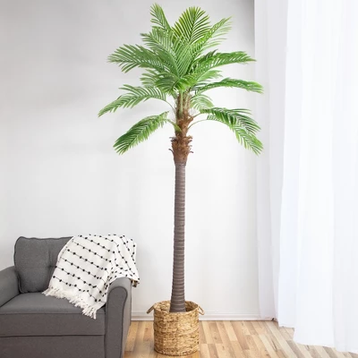 Northlight 8' Unlit Artificial Potted Phoenix Palm Tree 3 Northlight 8' Unlit Artificial Potted Phoenix Palm Tree