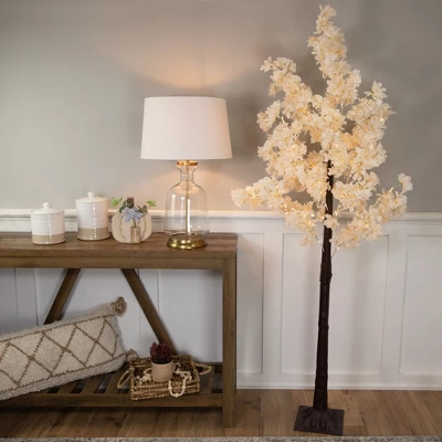 Northlight 6' LED Lighted White Floral Artificial Tree - Warm White Lights 3 Northlight 6' LED Lighted White Floral Artificial Tree - Warm White Lights