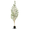 Forever Leaf 72" Artifical Olive Tree In Black Pot, Indoor Artificial Plant For Home Decor
