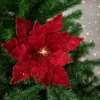 Northlight 20" Lighted Red Velvet Poinsettia Christmas Stem Spray 1 Northlight 20" Lighted Red Velvet Poinsettia Christmas Stem Spray -Artificial Plant Store GUEST b51385ca da12 4bd9 963f e314e0d9392a