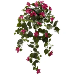 Nearly Natural 37-in Bougainvillea Hanging Artificial Plant (Set Of 2), Beauty