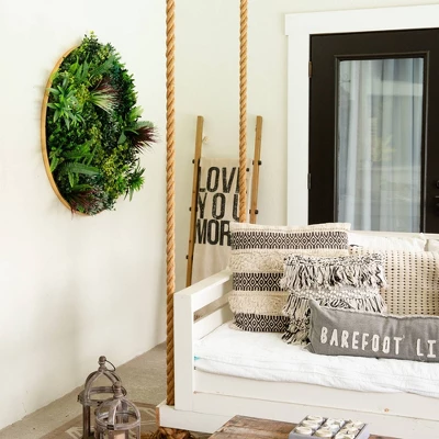 Nearly Natural 38" UV Resistant Virgin Islands Artificial Living Wall Art Panel Green 9 Nearly Natural 38" UV Resistant Virgin Islands Artificial Living Wall Art Panel Green - Image 7