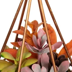 Northlight 9" Succulent Artificial Arrangement In Copper Wire Terrarium - Green/Brown 17 Northlight 9" Succulent Artificial Arrangement In Copper Wire Terrarium - Green/Brown -Artificial Plant Store GUEST b63f9a32 ffbf 4576 b4cf 14b06e4e6816