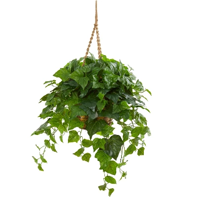 Nearly Natural 38-in London Ivy Artificial Plant In Hanging Basket (Real Touch) 3 Nearly Natural 38-in London Ivy Artificial Plant In Hanging Basket (Real Touch)