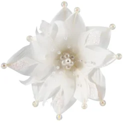 Northlight Beaded Feather Poinsettia Artificial Christmas Pick - 13.75" - White 12 Northlight Beaded Feather Poinsettia Artificial Christmas Pick - 13.75" - White -Artificial Plant Store GUEST b8d9be59 769d 4c98 8853 5639b9755b97
