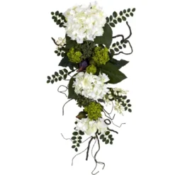 Nearly Natural 28-in Hydrangea Teardrop