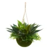 Nearly Natural Agave And Maiden Hair Artificial Plant In Hanging Basket (Indoor/Outdoor) -Artificial Plant Store GUEST ba9323e5 4b7a 4f59 806f bd1752d96b84