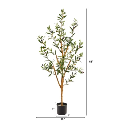 Nearly Natural 3.5-ft Olive Artificial Tree 8 Nearly Natural 3.5-ft Olive Artificial Tree - Image 6