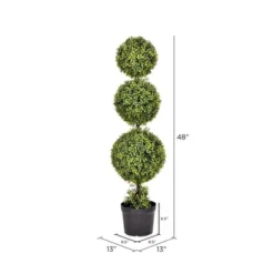 Artificial Boxwood Triple Ball With Pot (UV) (4') - Vickerman 17 Artificial Boxwood Triple Ball With Pot (UV) (4') - Vickerman -Artificial Plant Store GUEST bc7492d3 9125 4a13 9cc4 1f99986556ef