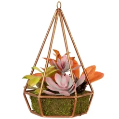 Northlight 9" Succulent Artificial Arrangement In Copper Wire Terrarium - Green/Brown 21 Northlight 9" Succulent Artificial Arrangement In Copper Wire Terrarium - Green/Brown -Artificial Plant Store GUEST bcc3b697 5711 439b 8678 eee1546af60a